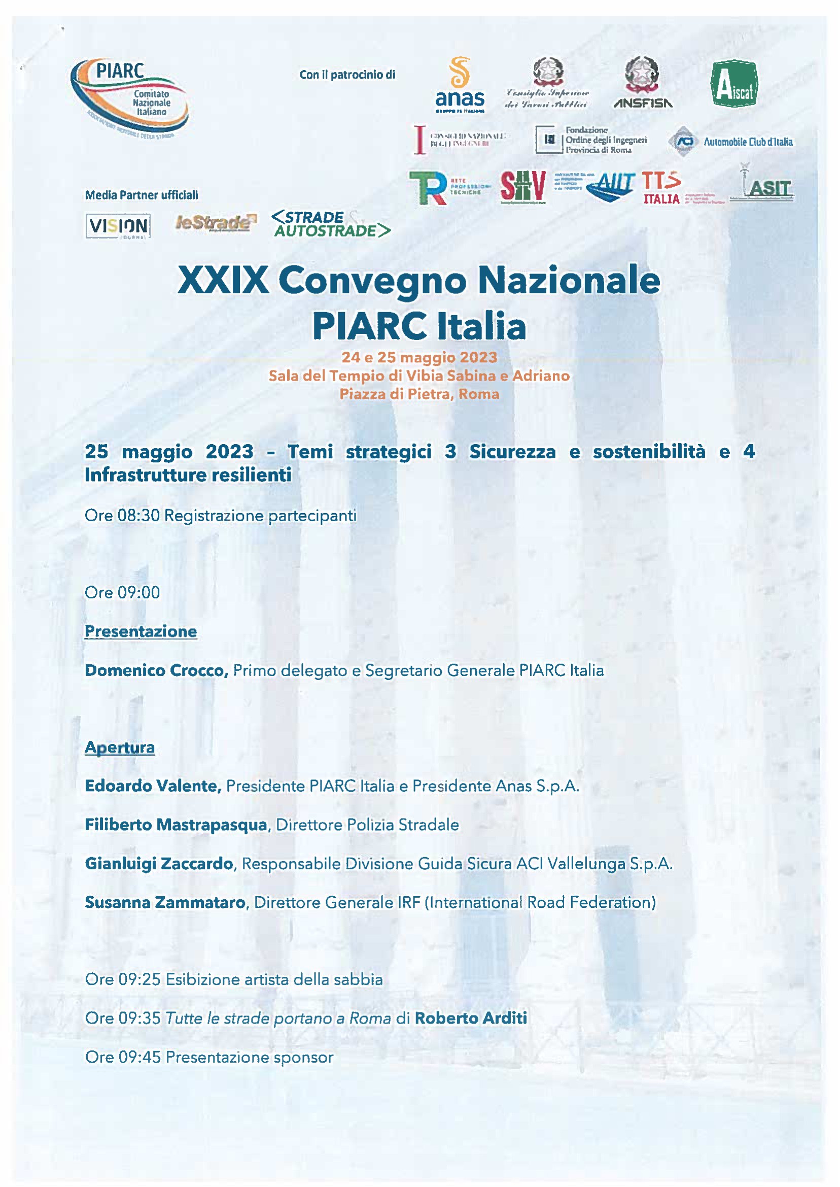 Programma del Convegno Nazionale PIARC Italia- 2023 - 1